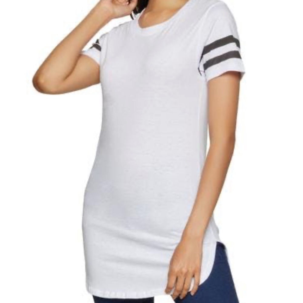 Varsity Stripe Sleeve Tunic Top